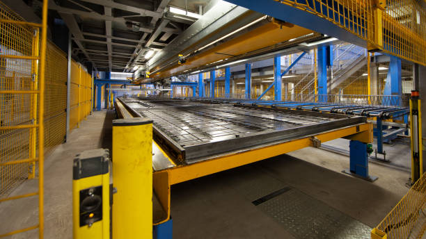 istock Pallett circulation plant for precast concrete manufacturing 1218571730