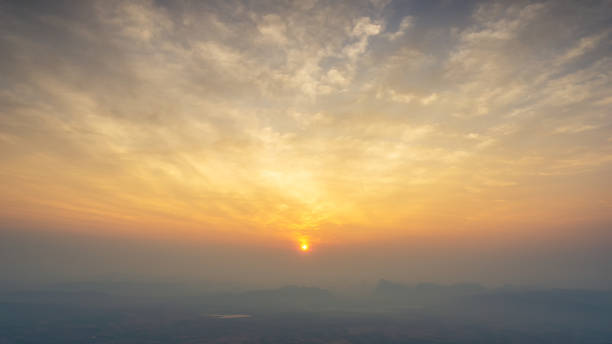 istock Golden hour sky and clouds landscape nature background 1218571759
