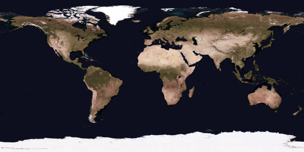 полный вид земли из космоса. цифровая комбинация из коллекции спутниковых наблюдений - европа континент фотографии стоковые фото и изображения