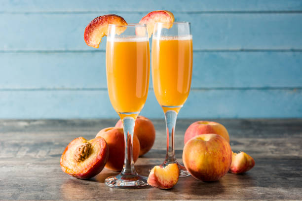 istock Natural peach juice in glass 1218572478