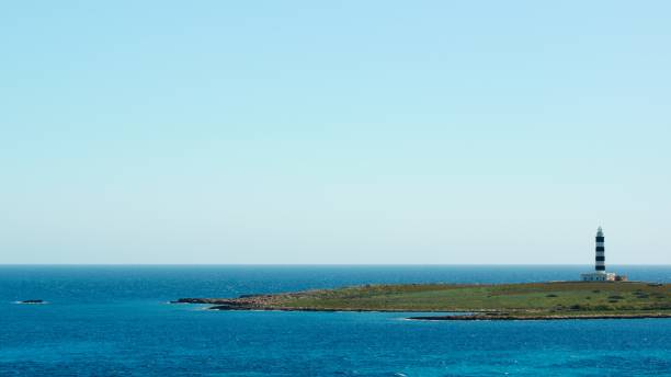 Lighthouse Illa de l'Aire, Menorca, Spain stock photo