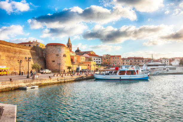 istock Splendid spring cityscape of Alghero town 1218573892