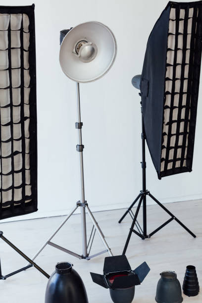 istock photo studio accessories photographer's interior white background 1218575335