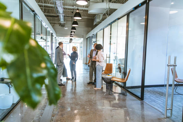Business Meeting in the Hallway