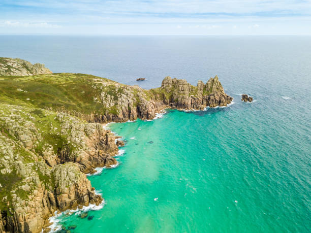 istock Aerial view of Cornwall seaside, UK 1218578907
