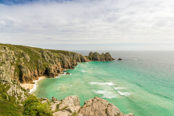 istock Aerial view of Cornwall seaside, UK 1218579513