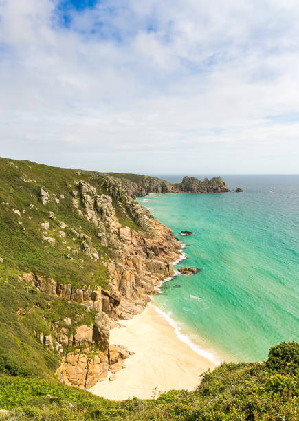 istock Aerial view of Cornwall seaside, UK 1218579643