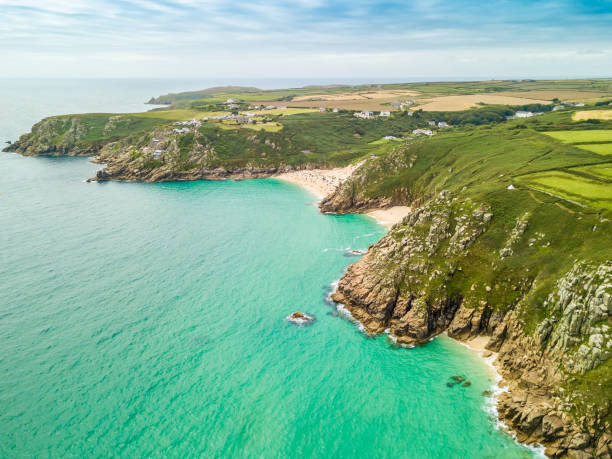 istock Aerial view of Cornwall seaside, UK 1218579998