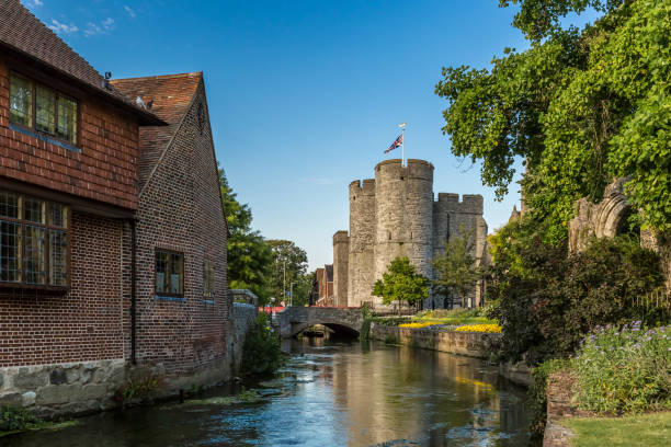 Canterbury view in summer, Kent, England Canterbury view in summer, Kent, England canterbury uk stock pictures, royalty-free photos & images