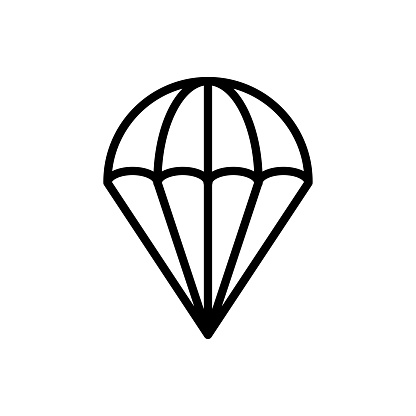 Parachute icon trendy design template