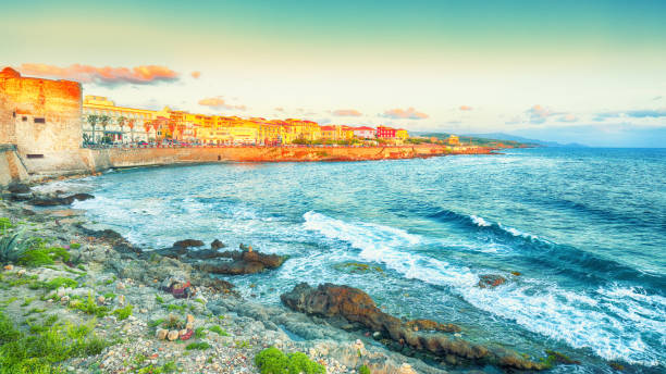 istock Splendid spring cityscape of Alghero town 1218589635