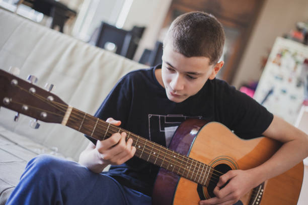 istock Teleconferencing to play music - having fun on lockdown 1218589825