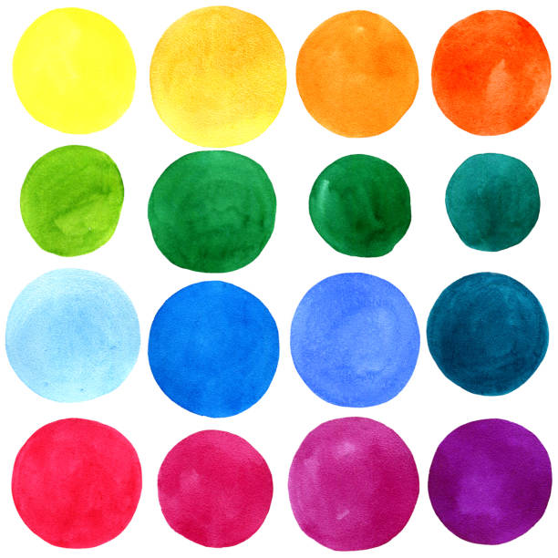 istock set of multicolored watercolor circles isolated on white 1218591410