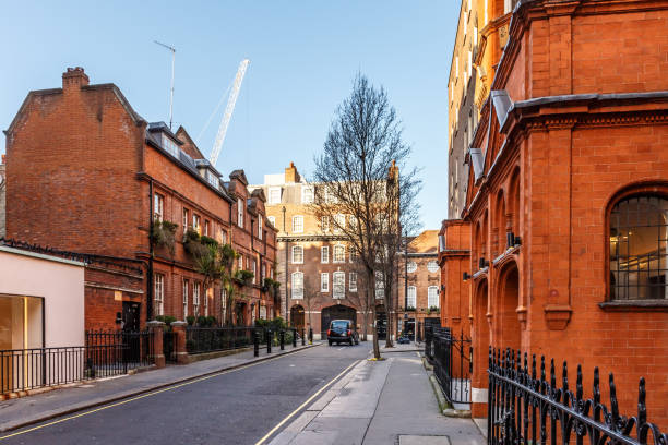 istock Classic red brick building in Mayfair, London 1218592012