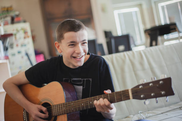istock Teleconferencing to play music - having fun on lockdown 1218592578