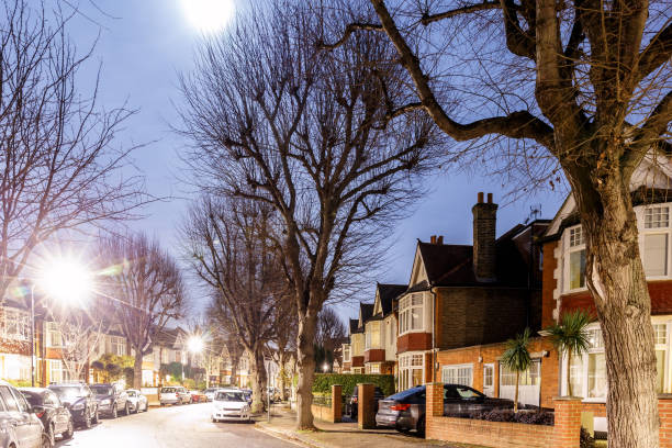 istock House decorated for Christmas in London, UK 1218594480