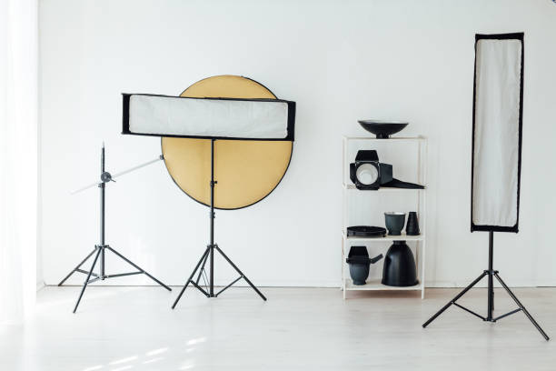 istock Photo studio equipment flash accessories professional photographer 1218596868