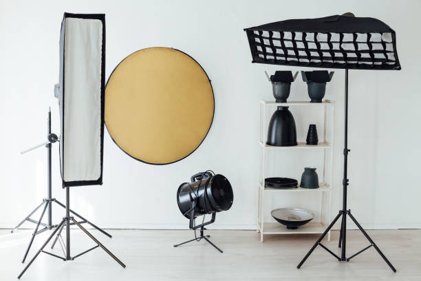istock Photo studio equipment flash accessories professional photographer 1218596936