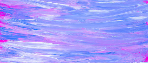 istock Handmade pink blue abstract background. Abstract art background. Pattern with white blue paints. Acrylic paint texture with blue pink brush strokes. Blank for wallpaper 1218598800