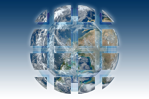 Rebuild the world - concept image with image from Nasa.
