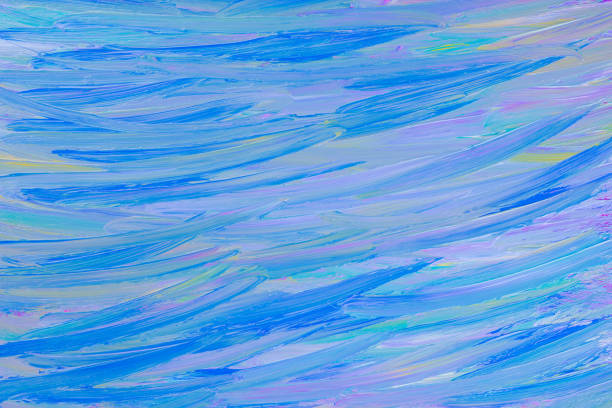 Handmade blue green abstract background. Abstract art background. Pattern with green blue paints. Acrylic paint texture with green blue brush strokes. Blank for wallpaper