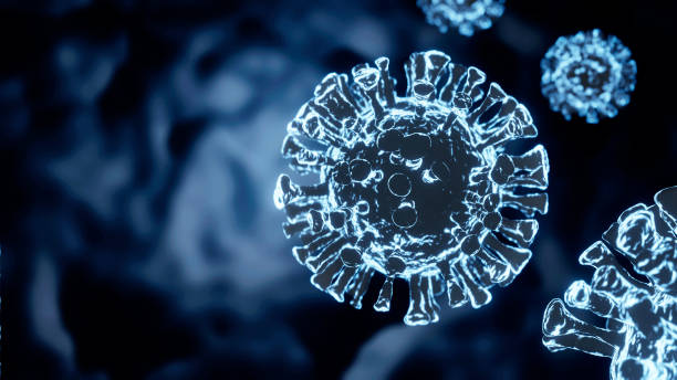 istock coronavirus COVID-19 under the microscope. 3d illustration 1218604221