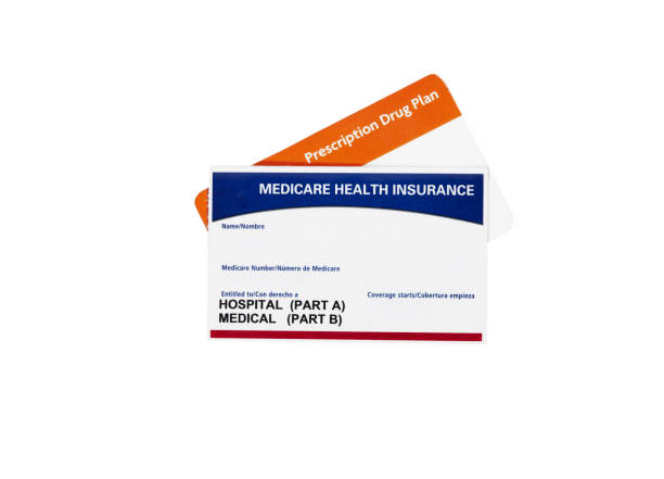 Medicare Health Insurance Card with Prescription Drug Card stock photo