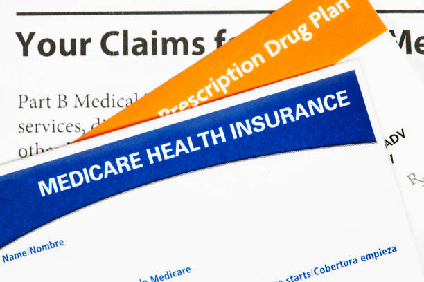 Medicare Health Insurance Card stock photo