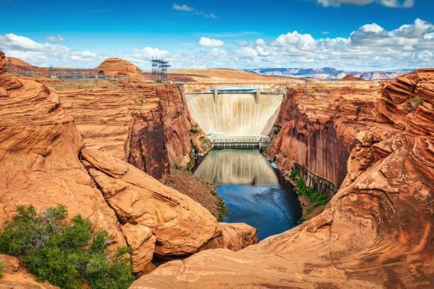 glen canyon dam colorado river page arizona, eua - page - fotografias e filmes do acervo