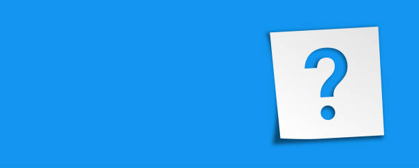 Sticker reminders with question mark. Vector isolated illustration. Sticker question on blue panoramic background. Sticker reminders with question mark. Vector isolated illustration. Sticker question on blue panoramic background. EPS 10 reminder-stamp stock illustrations