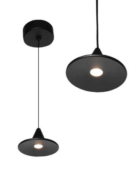 istock two decorative black lamps for the ceiling. modern led lamp isolated on white background 1218609458