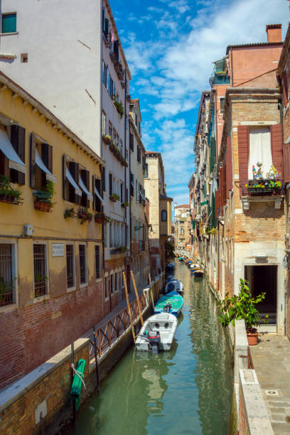 Canals of Venice Historical center of Venice, picturesque canal, colorful and rustic street with beautiful old buildings. Venice one of the most famous travel destination in the world is a city in northeastern Italy and the capital of the Veneto region. venice italy grand canal honeymoon gondola stock pictures, royalty-free photos & images