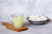 Whey from homemade cottage cheese.