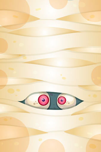 Spooky eyes flat vector illustration. Trick or treat, scary party. Halloween holiday celebration