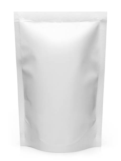 белый дойпак на белом - packaging blank bag package стоковые фото и изображения