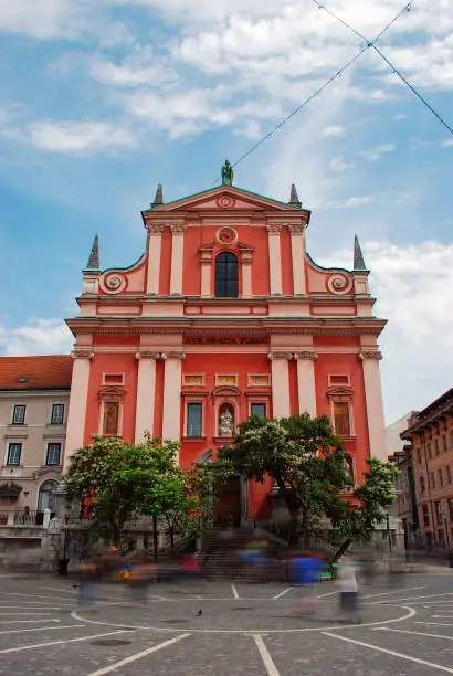 The Franciscan Church of the Annunciation in Ljubljana in Slovenia