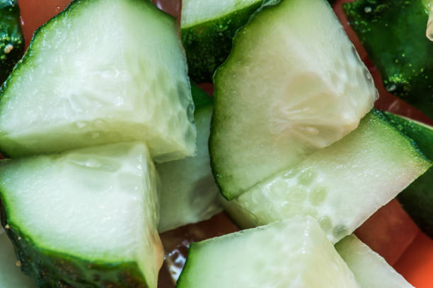 istock Sliced tomato and cucumber 1218618911