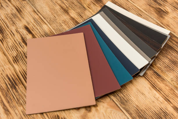 istock wood material catalog for design on desk. Surface plank collection. Natural floor decoration for interior. industry 1218618944
