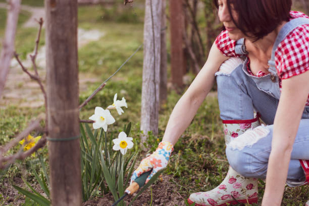 istock Woman in the garden 1218619088