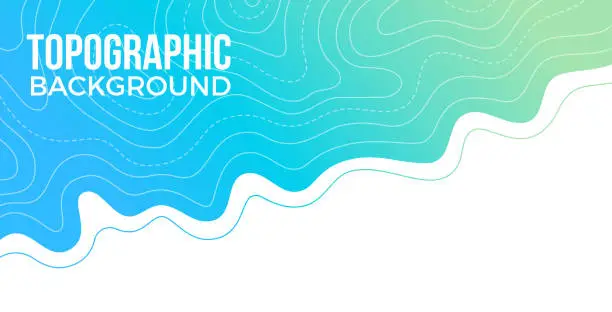 Vector illustration of Topographic Edge Background Lines