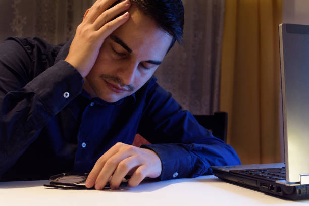 istock Businessman working at home. 1218625027