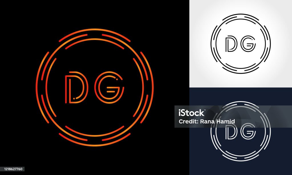 Dg Typography Dg Letter Logo Creative Typography Vector Template Digital Abstract ...