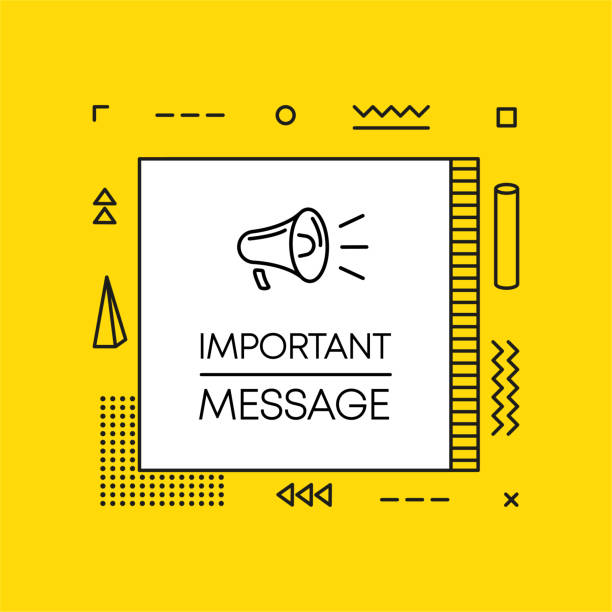 istock Geometry megaphone with important message speech bubble.  Banner for business, marketing and advertising on yellow background. Vector 1218628712