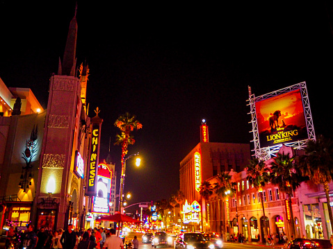 On July 20th 2019, an advert for The Lion King was being showed to tourists on Hollywood Boulevard