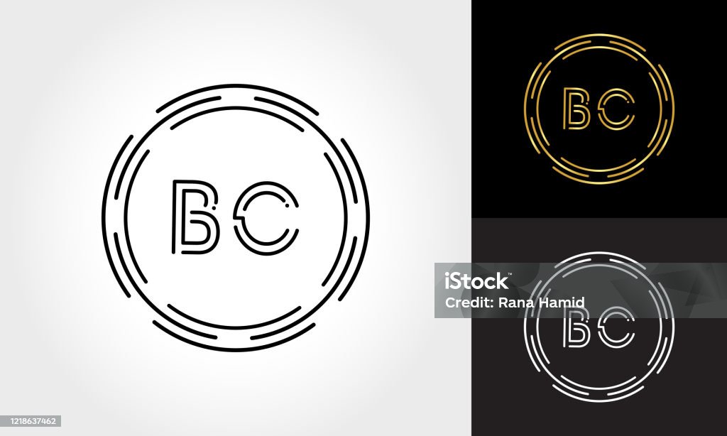 Bc Blue Lettering Initial Bc Letter Logo Creative Modern Typography Vector Template ...