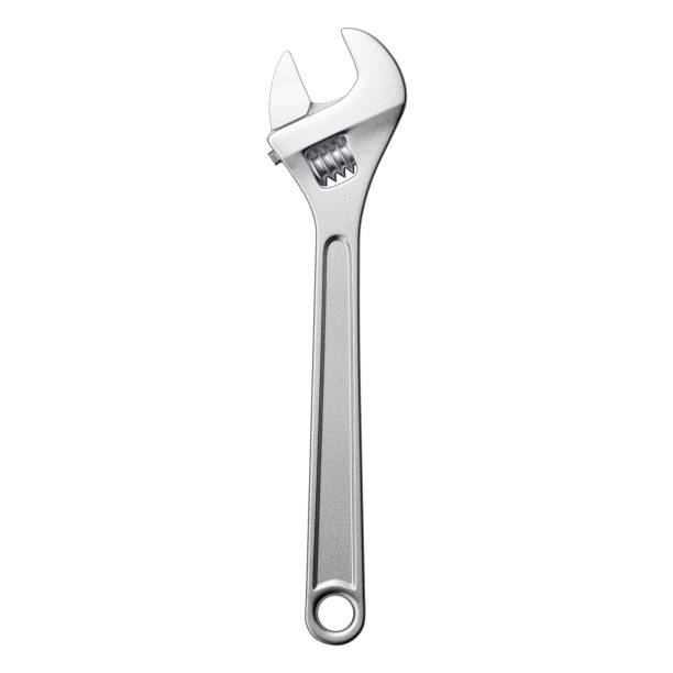 Adjustable wrench Wrench isolated on a white. 3d illustration adjusting seat stock pictures, royalty-free photos & images