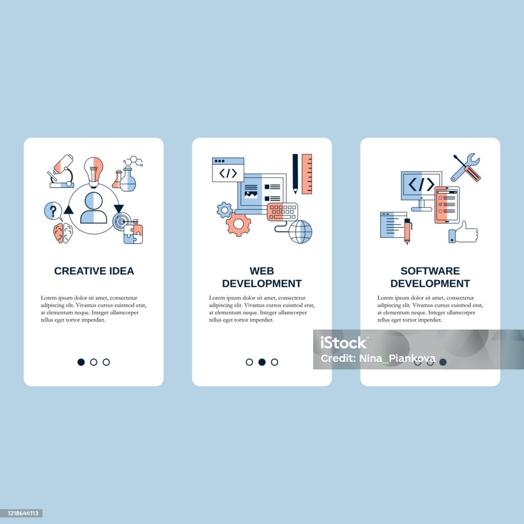 Creative Idea Web Development And Software Development Stock ...