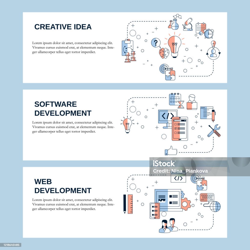 Creative Idea Web Development And Software Development Stock ...