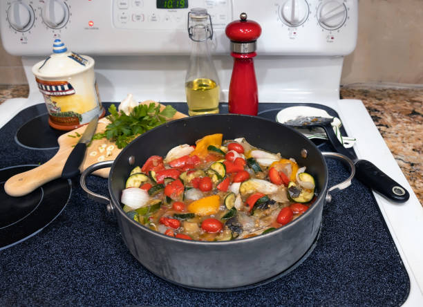 istock Vegetable stew in frying pan 1218646517