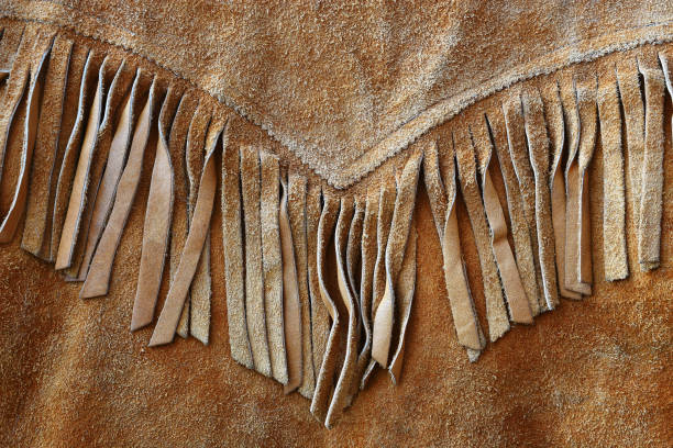 istock Old Leather Coat Fringes 1218658236